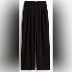 H&M Black Wide-Leg Trousers